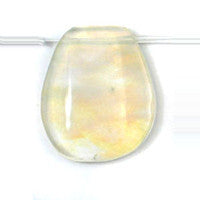 Pineapple Quartz Irregular Pendant Smooth Edge, 30x40mm, 1 Piece, Pendant for Jewelry Making