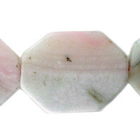 Pink Opal Octagon Pendant, 30x50mm, 1 Piece, Pendant for Jewelry Making