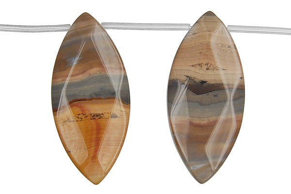 Rainbow Onyx Marquise Faceted Pendant, 20x45mm, 1 Piece, Pendant for Jewelry Making