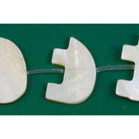 Shell Flat Bear Pendant, 18x25mm, 2 Pieces, Jewelry Making Supplies