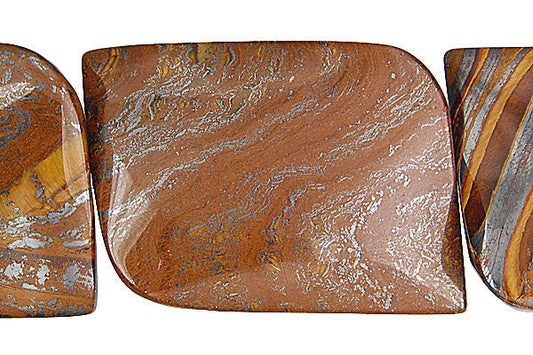 Tiger Iron Twisted Rectangle Pendant, 30x40mm, 1 Piece, Jewelry Making Supplies