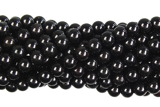 Coral (Black) Round Beads