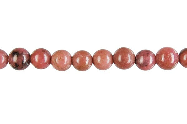 Rhodonite Round B Beads, 16-Inch Strand, Jewelry Making Supplies