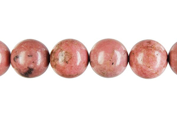 Rhodonite Round B Beads, 16-Inch Strand, Jewelry Making Supplies