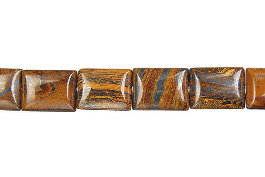 Tiger Iron (AAA) Flat Rectangle Beads