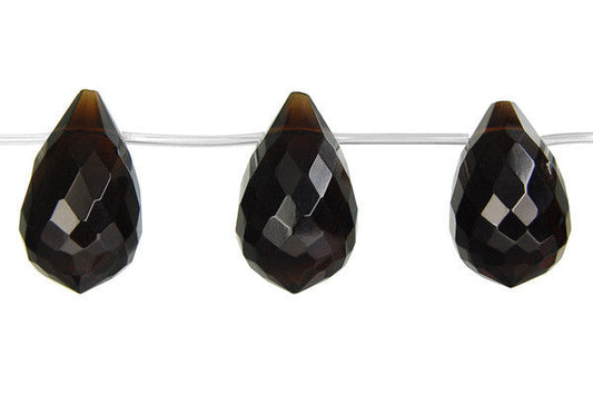 Smoky Quartz Faceted Briolette
