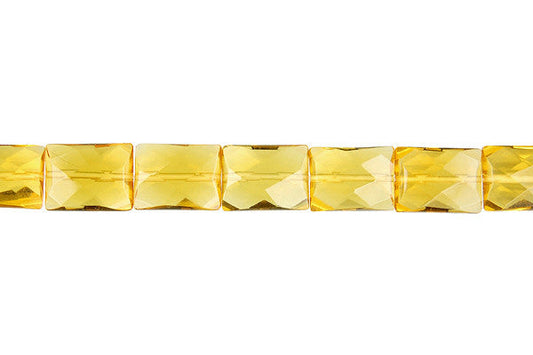 Champagne Quartz Faceted Rectangle