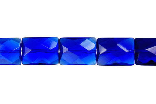 Royal Blue Quartz Faceted Rectangle