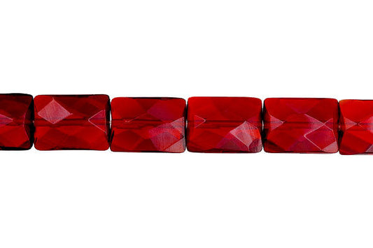 Garnet Quartz Rectangle Faceted Beads, 16-Inch Strand, Beads for Jewelry Making