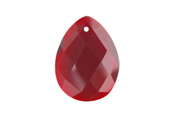 Pendant Ruby Quartz Faceted Flat Briolette