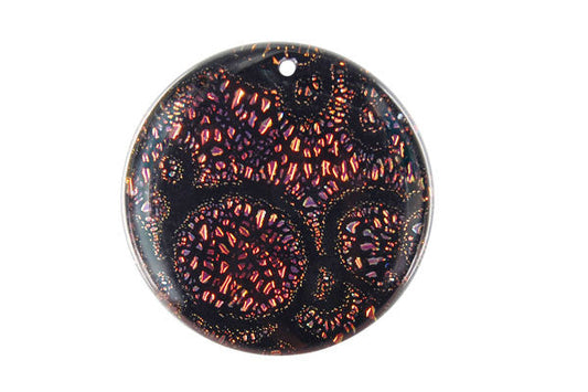 Pendant Dichroic Glass Coin (VR-12)