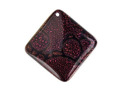 Pendant Dichroic Glass Diamond Square (VR-12)