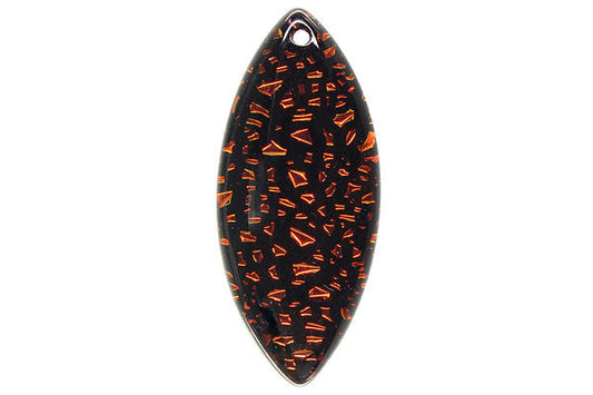 Dichroic Glass Marquise Pendant, 15x35mm, 1 Piece, Pendant for Jewelry Making