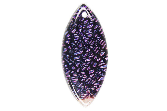 Dichroic Glass Marquise Pendant, 15x35mm, 1 Piece, Pendant for Jewelry Making