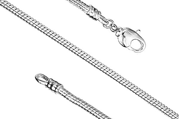 Pandora Style Bracelet, Platinum-Plated with Oval Clasp, 3mm