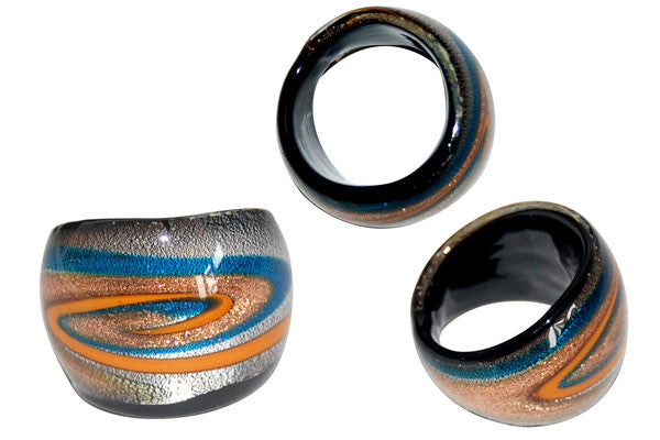 Murano Foil Glass Ring