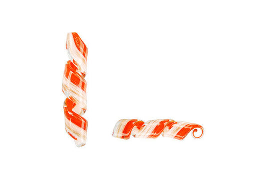 Murano Foil Glass Twist Earrings