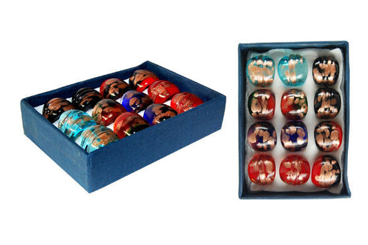 Murano Foil Glass Ring (RE)