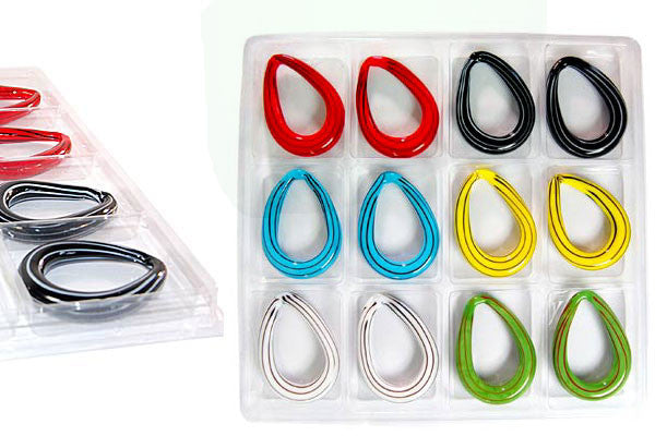 Murano Foil Glass Value Pack Pendant, 40x55mm, 12 Pieces, Pendant for Jewelry Making