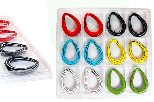 Murano Foil Glass Value Pack Pendant, 40x55mm, 12 Pieces, Pendant for Jewelry Making