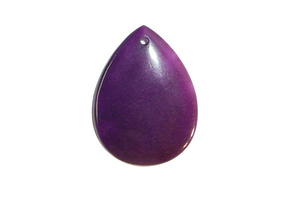 Pendant Colored Jade (Amethyst) Flat Briolette