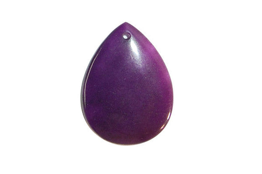 Pendant Colored Jade (Amethyst) Flat Briolette