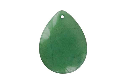 Colored Jade Flat Briolette Pendant, 30x40mm, 1 Piece, Pendant for Jewelry Making