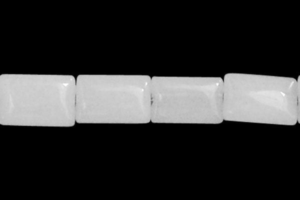 White Marble Flat Rectangle Beads, 16-Inch Strand, Jewelry Making Supplies