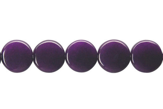 Colored Jade Button Beads, 16-Inch Strand, Beads for Jewelry Making
