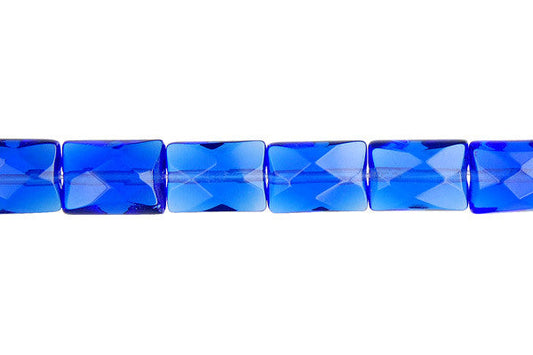 Royal Blue Quartz Faceted Rectangle