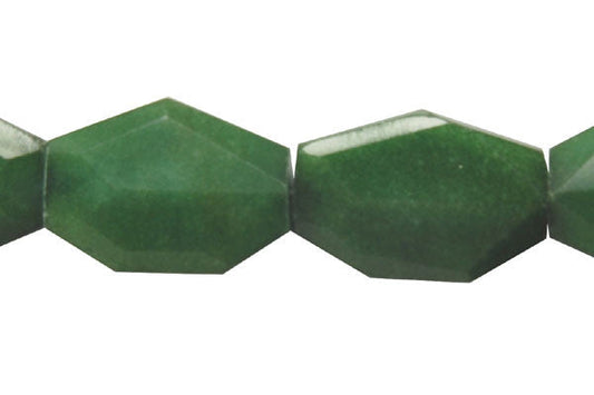 Colored Jade Slab Faceted Beads, 16-Inch Strand, Beads for Jewelry Making