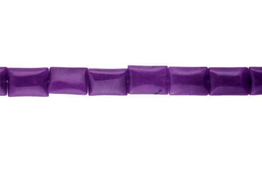 Colored Jade (Amethyst) Flat Rectangle Beads