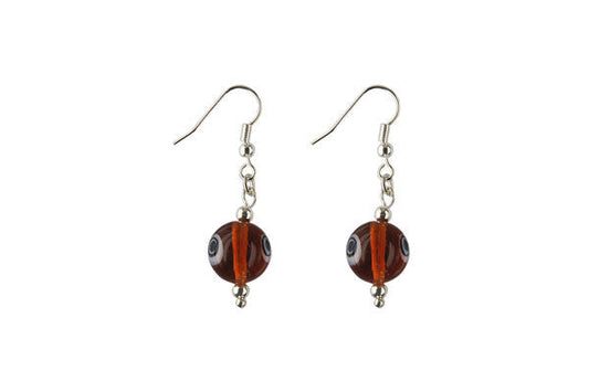 Murano Foil Glass Round with Earrings