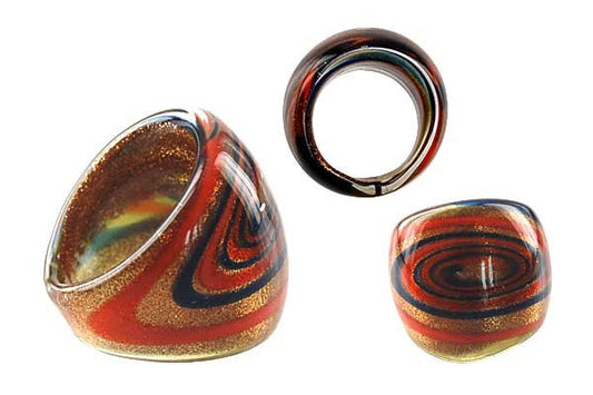 Murano Foil Glass Ring