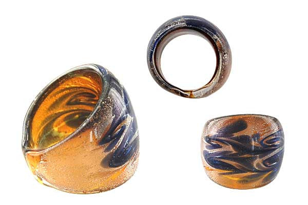 Murano Foil Glass Ring