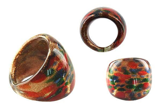 Murano Foil Glass Ring