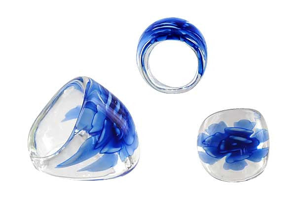 Murano Foil Glass Ring