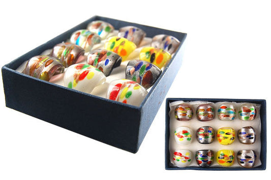 Murano Foil Glass Ring (RK)