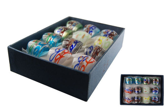 Murano Foil Glass Ring (RB)