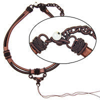 Handmade Silk Necklace, Brown