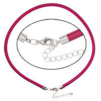 Handmade Silk Necklace, Rose