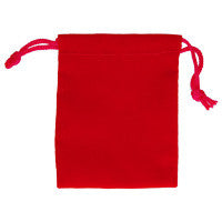 Velveteen Gift Pouch, Red, 65x75mm, Jewelry Making Supplies