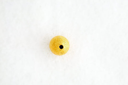 Gold Plated Round Stardust Bead, 10.0mm