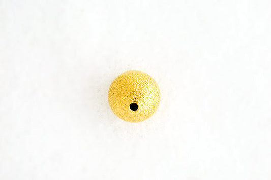 Gold Plated Round Stardust Bead, 12.0mm