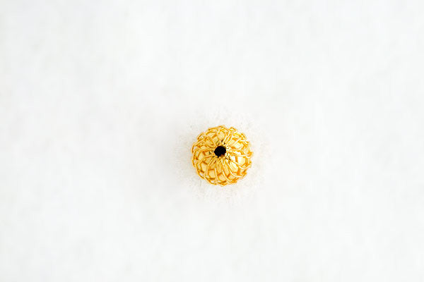 Gold Plated Mesh Bead, 10.0mm