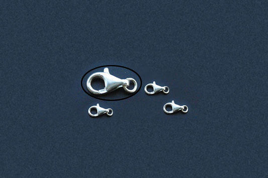 Sterling Silver Trigger Clasp w/Ring, 6.0x10.0mm