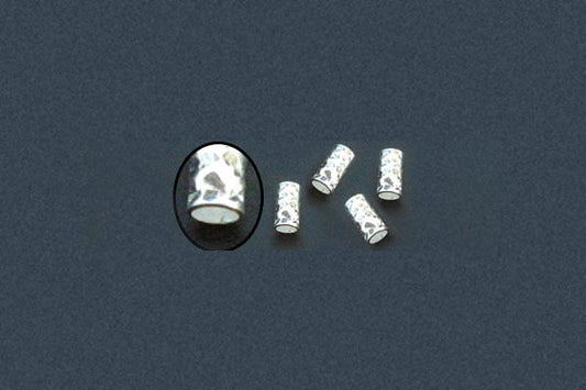 Sterling Silver Diamond Cut Tubing 4.0x9.0mm