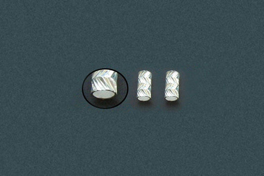 Sterling Silver Wave Cut Tubing, 5.0x10.0mm