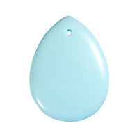 Turquoise Quartz Glass Flat Briolette Beads, 16-Inch Strand, Jewelry Making Supplies