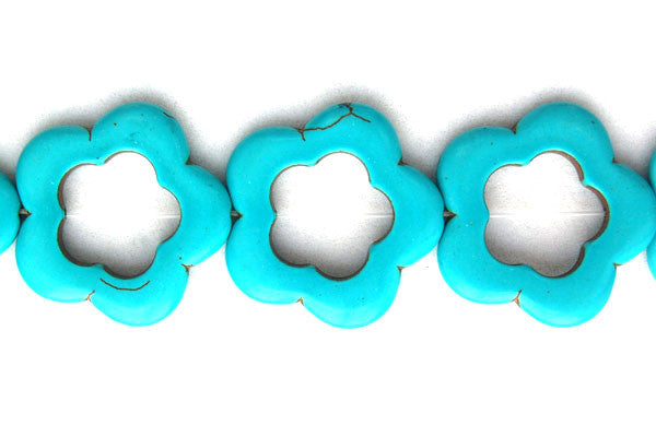 Howlite Flower Beads, 16-Inch Strand, Beads for Jewelry Making